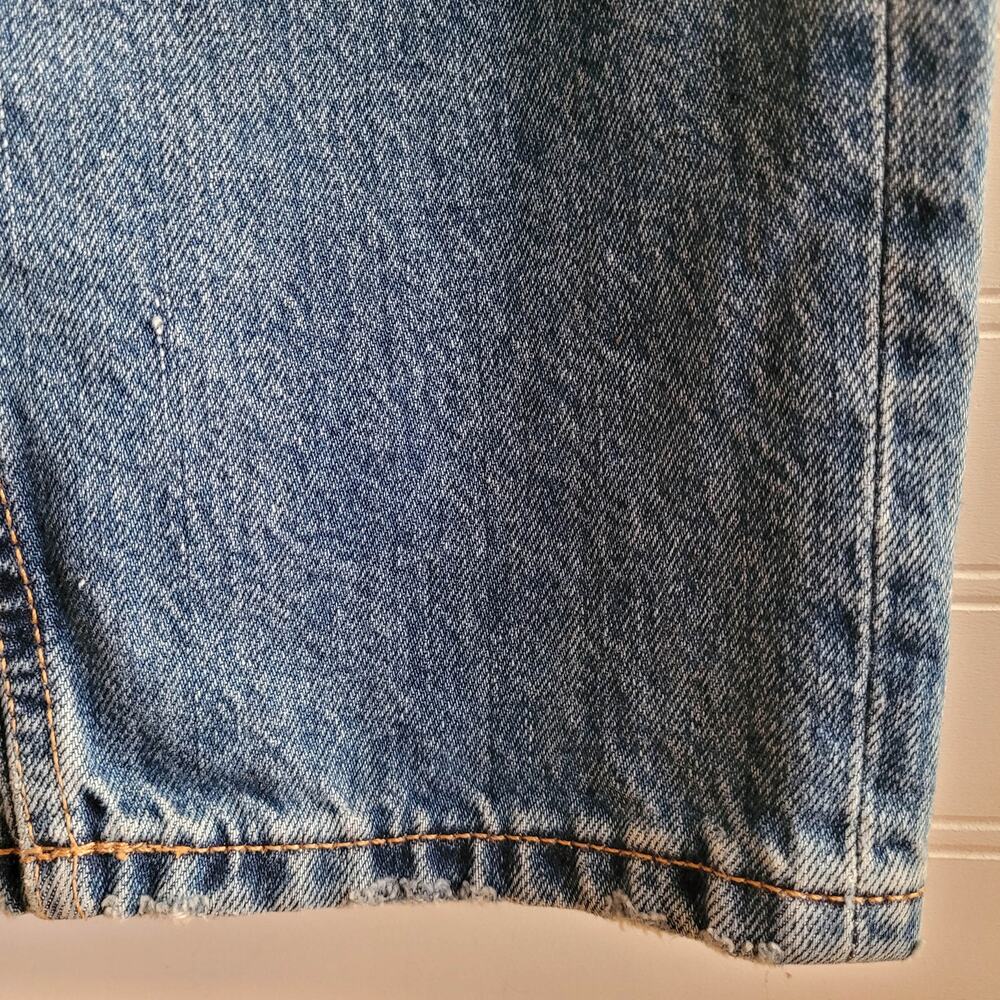 Everlane Jeans Size 27 Blue O-S Boyfriend Ripped Distressed Button Fly - Picture 3 of 14
